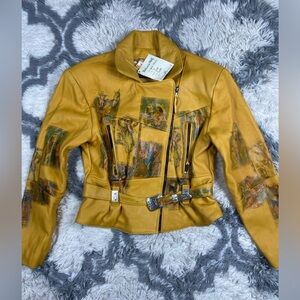 NEW/Vintage  Southwestern "motorcycle" jacket. Patricia Wolf 665 Photo 1998 Sz S